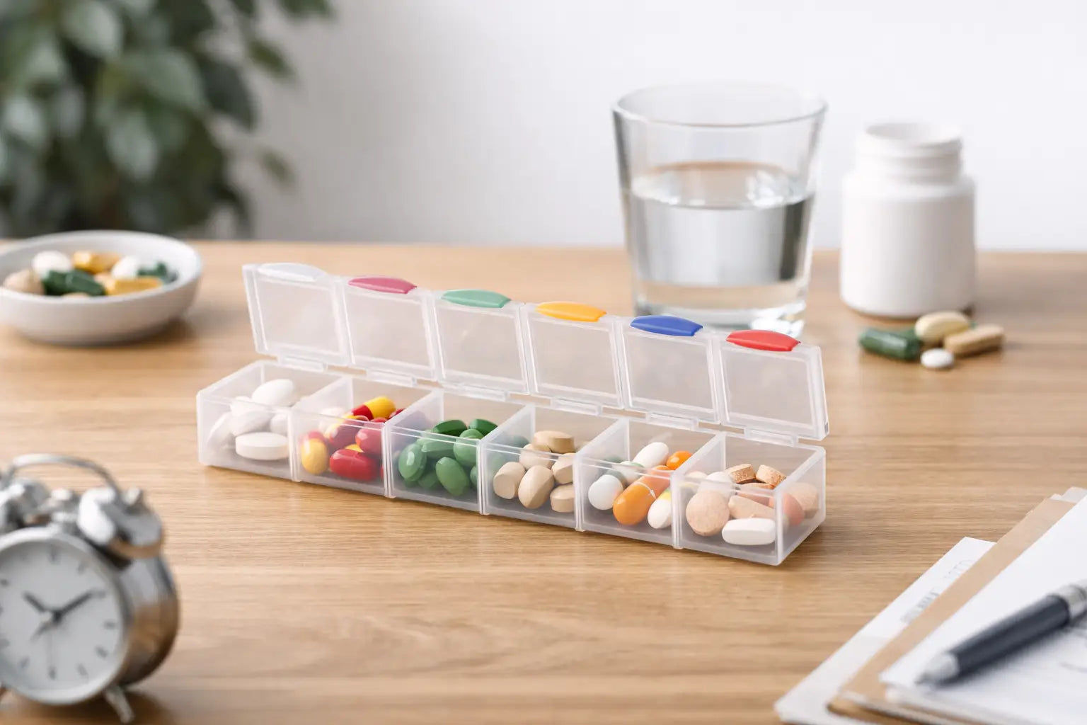 Pill Organizer With Labels for Routines That Work