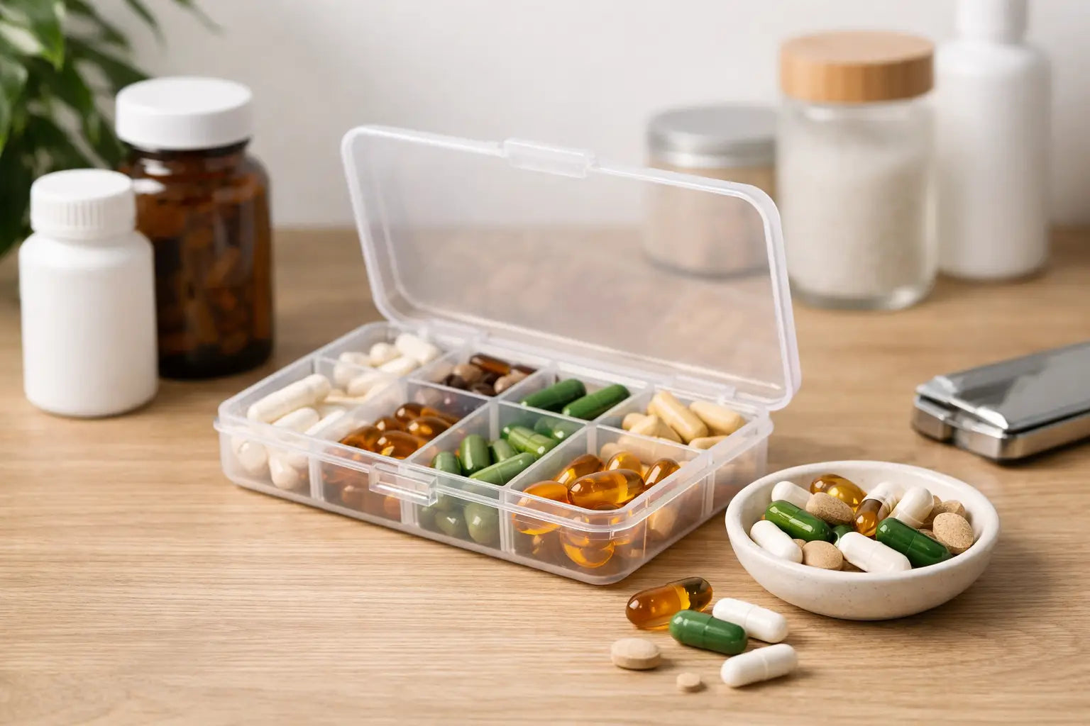How to Organize Supplements With a Pill Case