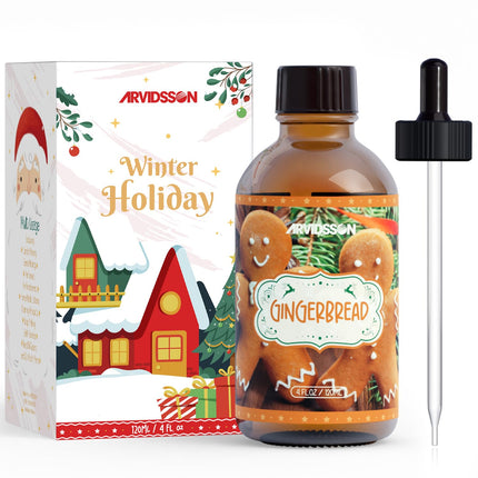 Gingerbread Essential Oil 4 Fl Oz (120ml) ARVIDSSON Christmas Fragrance Oil Natural Gingerbread Oil for Diffusers Winter Essential Oil for Candle Making Holiday Scented Oil Gift for Women