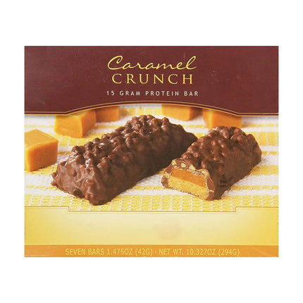 HEALTHWISE CARAMEL CRUNCH BAR - 35 SERVINGS (5 BOXES) - HIGH PROTEIN - LOW CARB - Lamarshop1