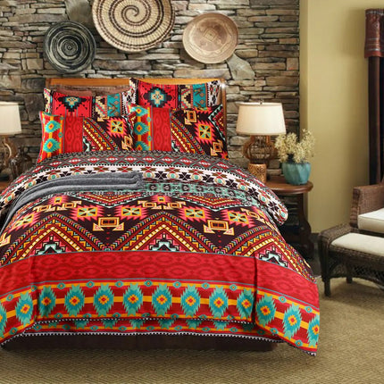Boho Duvet Cover Set for Bedroom (1 Duvet + 1/2 Pillowcases)