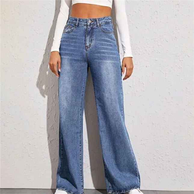 Loose High Waist Wide Leg Jeans for Women