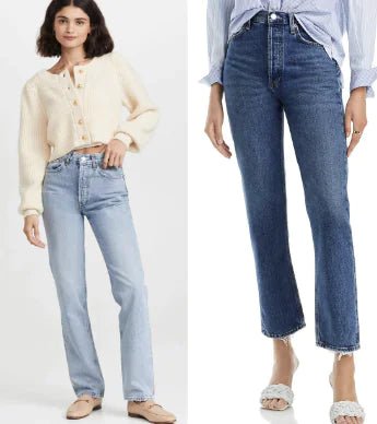 Women's Casual Fit Straight-Leg Wide-Leg Jeans