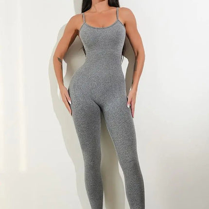 Womens Sexy Unitard One Piece Jumpsuit Spaghetti Strap Tummy Control Rompers Sleeveless Bodysuits Outfits - Lamarshop1