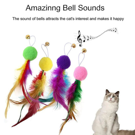 Retractable Cat Feather Toy for Indoor Cats - Lamarshop1