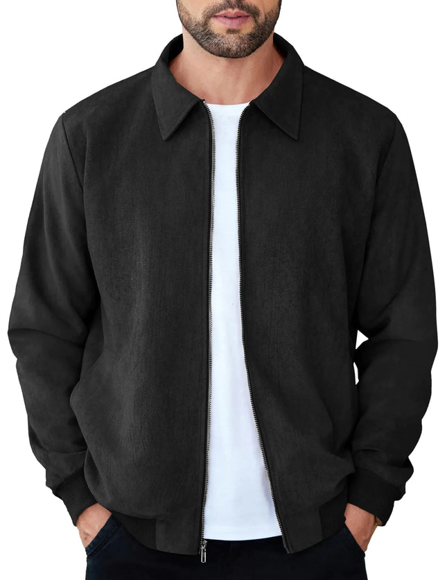 COOFANDY Mens Zipper Bomber Jacket Jacket Without Hoodie Vintage Jacket - Lamarshop1