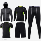 Black 5-piece set / XXL