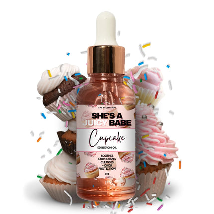 The Blush Spot - Cupcake Yoni Oil - Edible Yoni Oil - Scented Yoni Oil - 1oz