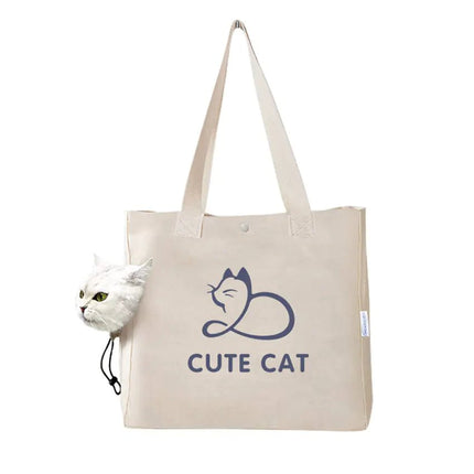 Portable Canvas Print Handbag for Outings with Pets - Lamarshop1