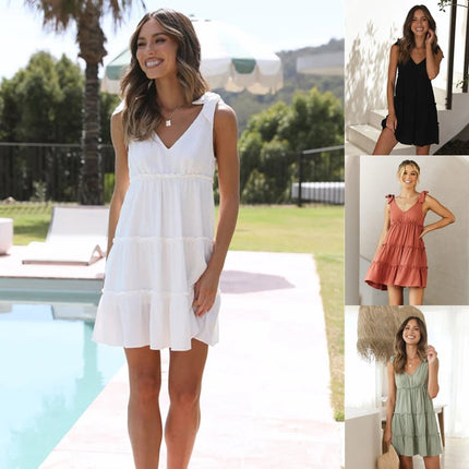 V-Neck Sleeveless Dress for Women