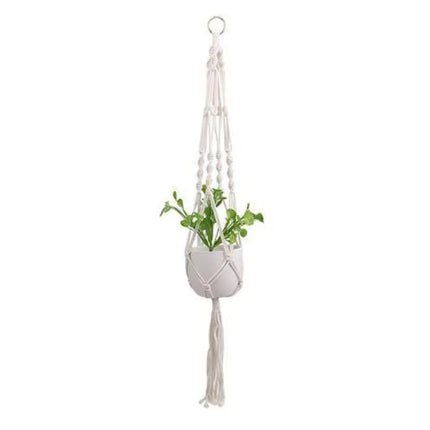 Handwoven Cotton Rope Hanging Planter Basket - Lamarshop1