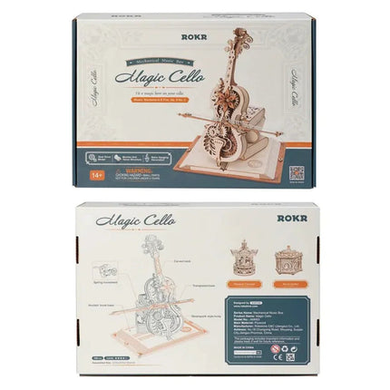 Magic Cello 3D Wooden Puzzle Music Box - Lamarshop1