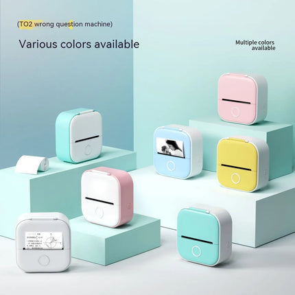 Portable Mini Thermal Label Printer Home Photo Printer Student Wrong Question Printer Bluetooth - compatible Mini Label Printer Price Tag - Lamarshop1
