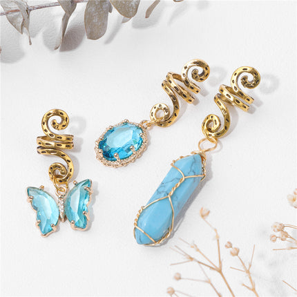 Bohemian Beaded Hair Accessories Set (3 Pieces)