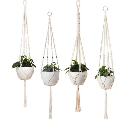 Handwoven Cotton Rope Hanging Planter Basket - Lamarshop1