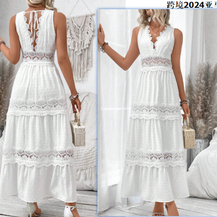 Christin™ V-Neck Sleeveless Dress (One Piece)