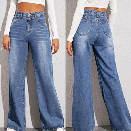 Loose High Waist Wide Leg Jeans for Women