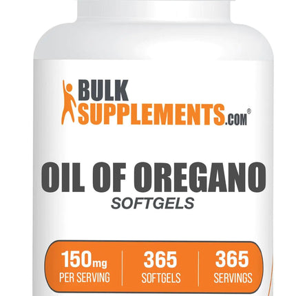BulkSupplements.com Oil of Oregano Softgels - Oregano Oil Supplement Oil of Oregano 150mg - Herbal Supplement Gluten Free 1 Softgel per Serving 365 Count (Pack of 1)