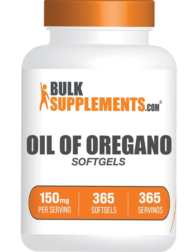 BulkSupplements.com Oil of Oregano Softgels - Oregano Oil Supplement Oil of Oregano 150mg - Herbal Supplement Gluten Free 1 Softgel per Serving 365 Count (Pack of 1)