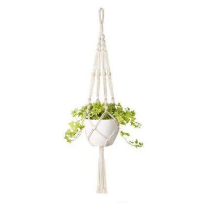 Handwoven Cotton Rope Hanging Planter Basket - Lamarshop1