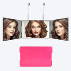 Rose Red – Three-Sided Mirror With Lights (USB Charging)