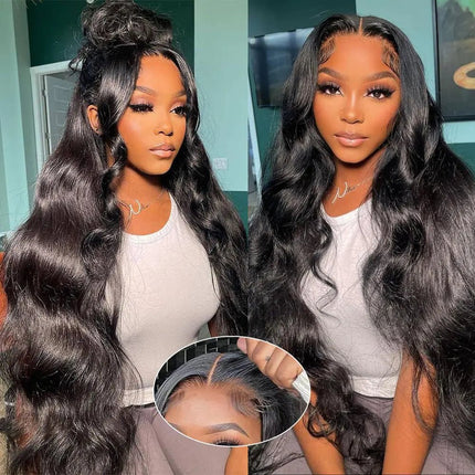 eddfine 250% Density Glueless Wigs Human Hair Pre Plucked Pre Cut 5x5 HD Lace Closure Wigs Human Hair Body Wave Lace Front Wigs Human Hair for Women Glueless Wigs Human Hair for Beginners 26 Inch - Lamarshop1