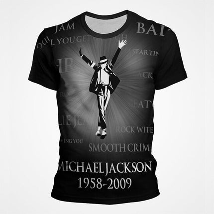 Michael Jackson 3D Print Polyester Men's T-Shirt