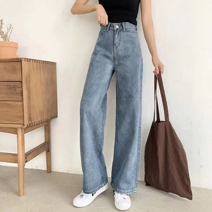 High-Waisted Women's Loose Fit Wide-Leg Jeans
