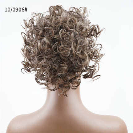 Curly High-Temperature Synthetic Hair Bun Accessories