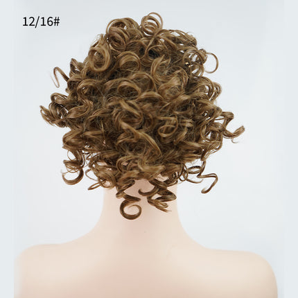 Curly High-Temperature Synthetic Hair Bun Accessories