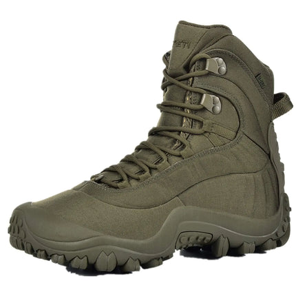 SKENARY Mens Tactical Mid Combat Waterproof Military Boots Olive Green6 - Lamarshop1