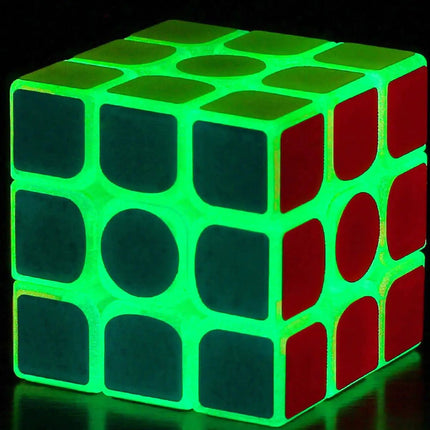 AMAZA 3x3 Fluorescent Speed Cube Green Luminous Plastic Puzzle 1 Set 1 Piece 1 Count Adult