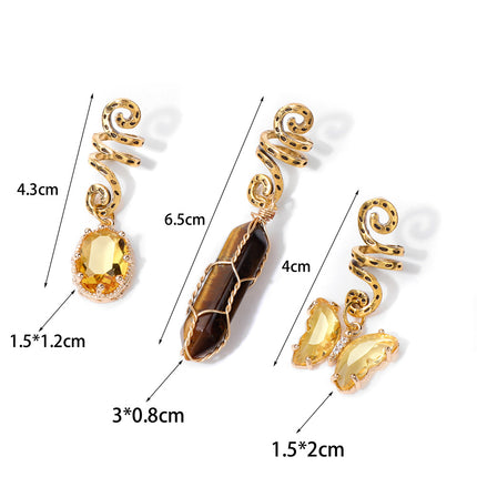 Bohemian Beaded Hair Accessories Set (3 Pieces)