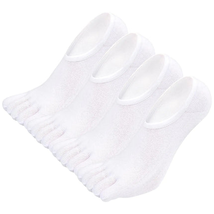 ZAKASA Mens Toe Socks No Show Athletic Running Five Finger Socks Invisible Low Cut Loafer Socks - Lamarshop1