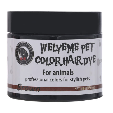 WELYEME Dog Hair Dye Brown Permanent Pet Hair Dye Professional Dog Safe Hair Dye Bright Color for Dogs and Horses