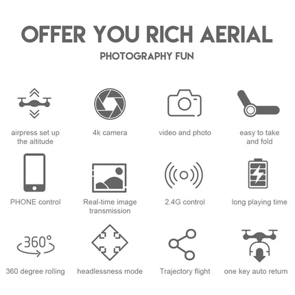 2023 New RC Drone With 4K HD Dual Camera WiFi FPV Foldable Quadcopter +4 Battery - Lamarshop1