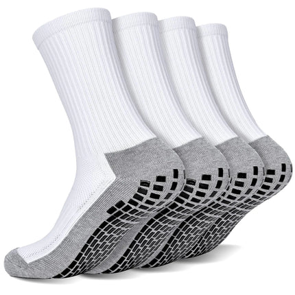 Dingcooler Anti Slip Socks Grip Soccer Socks Non Slip Hospital Socks Athletic Crew Socks for Kids Youth - Lamarshop1