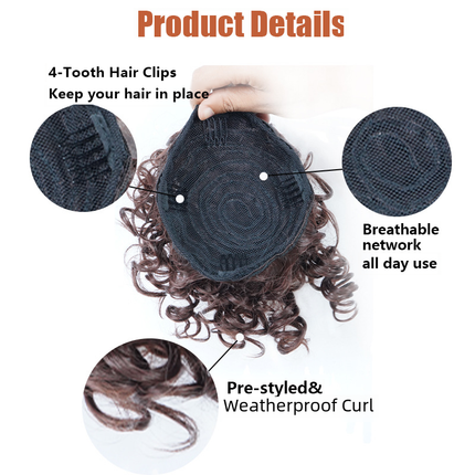 Curly High-Temperature Synthetic Hair Bun Accessories