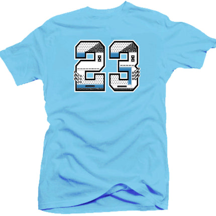 SNELOS Jordan 3 UNC Cement Sneaker Shirt (Blue XX-Large)
