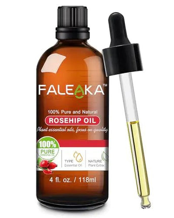 Rosehip Oil Rosehip Oil for Face - Rosehip Seed Oil 4oz for Face & Skin Gua Sha Massage Hair & Nails Carrier Oil Unrefined Cold Pressed Rose Hip Oil - Lamarshop1