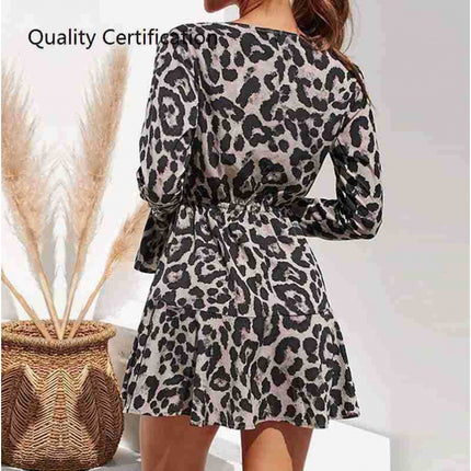 Casual Ruffle Long Sleeve A-line Mini Party Dress