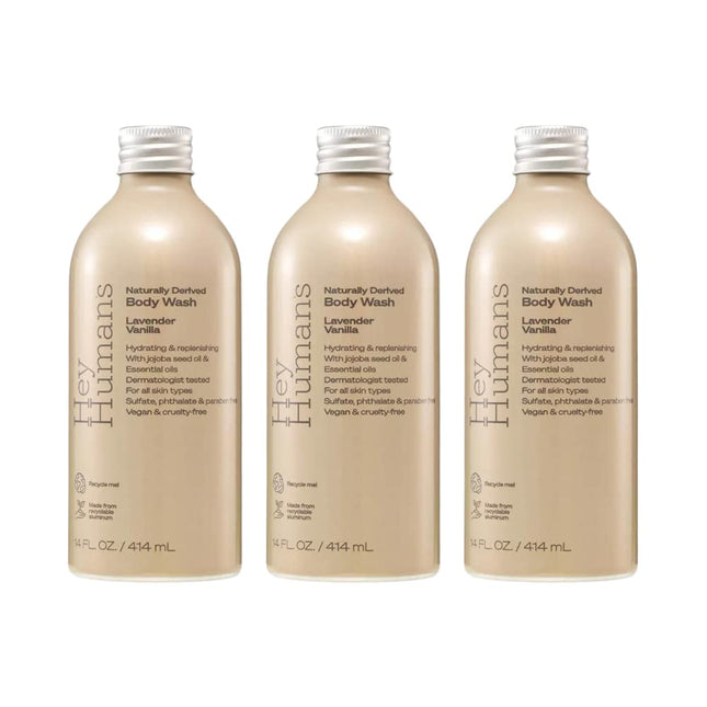 HEY HUMANS Body Wash Lavender Vanilla - 14 fl oz - (Pack of 3)