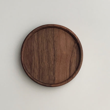 Unpainted Japanese Walnut Insulated Wooden Coaster