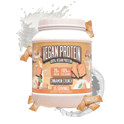 Huge Supplements Vegan Protein Powder - Cinnamon Crunch - Superior Plant - Based Protein Powder 20g Protein Per Serving Gluten Free - Lamarshop1