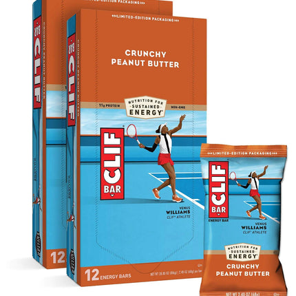 CLIF BARS - Energy Bars - Crunchy Peanut Butter - Made with Organic Oats - Plant Based Food - Vegetarian - Kosher (2.4 Ounce Protein Bars 24 Count) Packaging May Vary - Lamarshop1