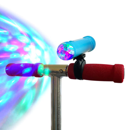 Board Blazers LED Disco Scooter Light - Perfect Scooter Accessories for Kids & Adults - Red/White/Blue LED Scooter Lights for Night Riding - Scooter Accessory Stocking Stuffer for Kids (Blue)