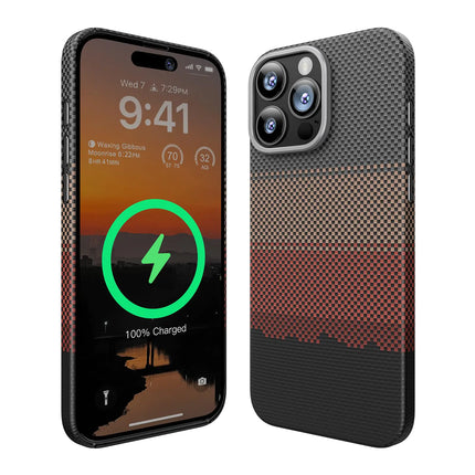 memumi Magnetic Case for iPhone 16 Pro Carbon Fiber, Compatible with Mag - Safe Sturdy Durable Cover for iPhone 16 Pro Aramid Fiber Case with Military Grade Drop Protection Black - Lamarshop1