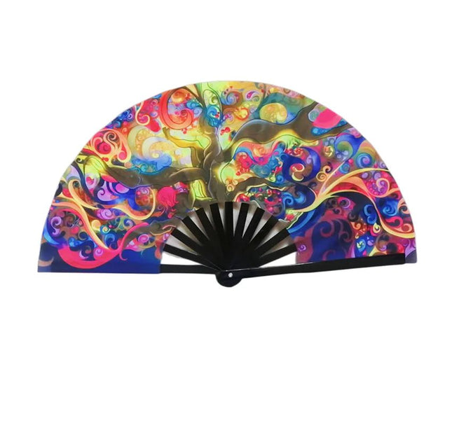 Fluorescent Bamboo Hand Fan - Lamarshop1