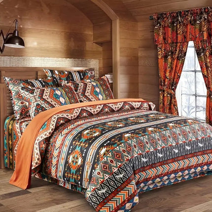 Boho Duvet Cover Set for Bedroom (1 Duvet + 1/2 Pillowcases)