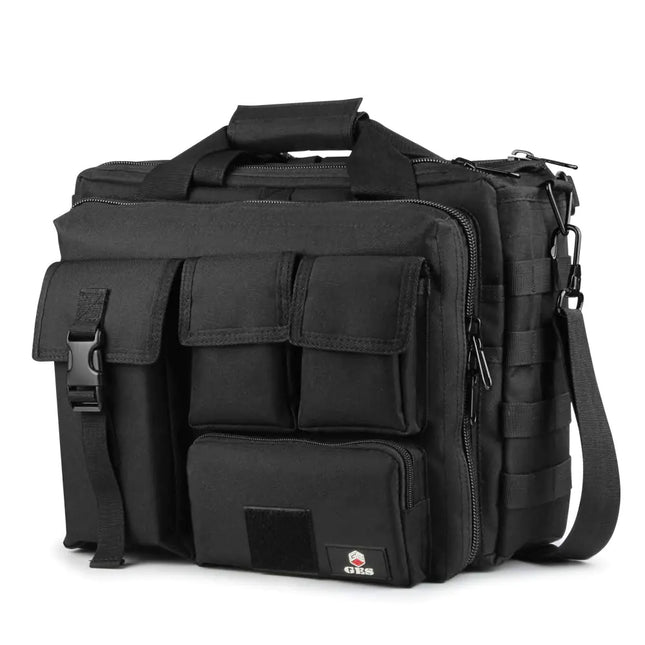 GES Tactical Briefcase 17.3 Inch Mens Messenger Bag Military Briefcase for MenBlack - Lamarshop1